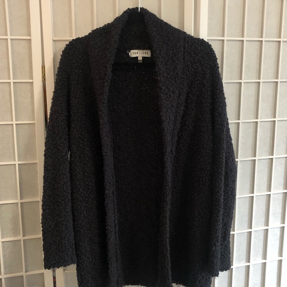 Dark Blue John + Jenn Plush Oversized Cardigan - Picture 4 of 5